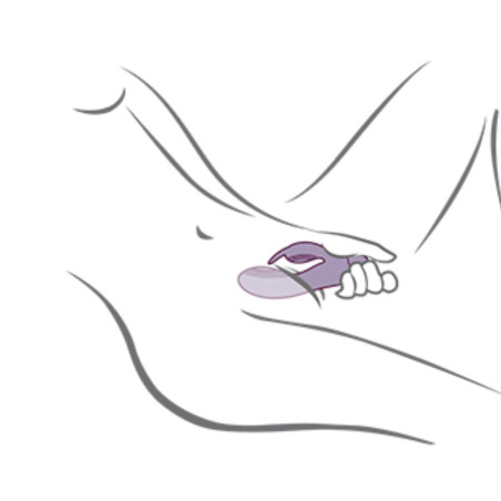 ROCKS OFF GLO GIRL VIBRADOR RABBIT MORADO