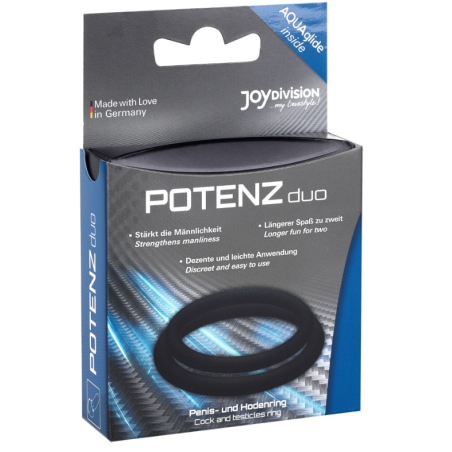 JOYDIVISION POTENZDUO ANILLOS PARA PENE NEGRO M
