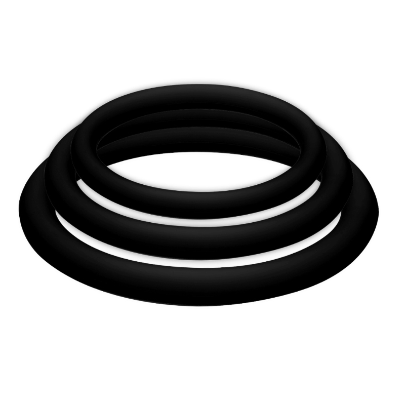 JOYDIVISION POTENZDUO PLUS PACK 3 ANILLOS PARA PENE NEGRO S M L