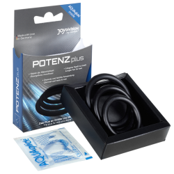 JOYDIVISION POTENZDUO PLUS PACK 3 ANILLOS PARA PENE NEGRO S M L