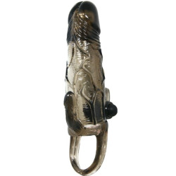 BAILE BRAVE MAN FUNDA PENE ANAL Y CLITORIS VIBRADOR 165 CM NEGRO