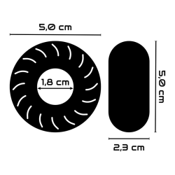 POWERING SUPER FLEXIBLE Y RESISTENTE ANILLO PENE 5CM PR08 NEGRO
