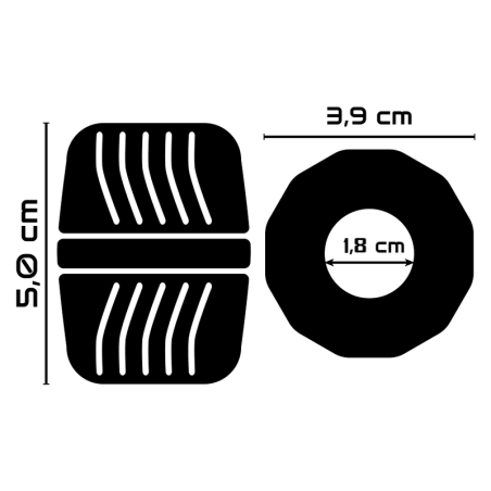 POWERING SUPER FLEXIBLE Y RESISTENTE ANILLO PENE 5 CM PR11 NEGRO