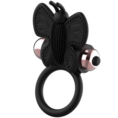 COQUETTE CHIC DESIRE COCK RING BUTTERFLY ANILLO VIBRADOR NEGRO GOLD
