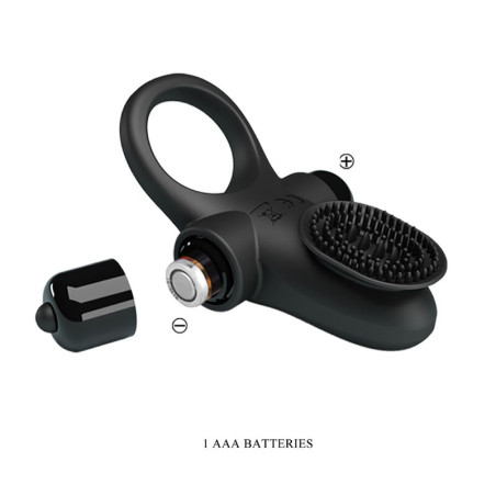PRETTY LOVE ANILLO VIBRADOR II PARA PENE NEGRO