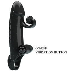 ROMANCE FUNDA PARA PENE CON VIBRACION NEGRO