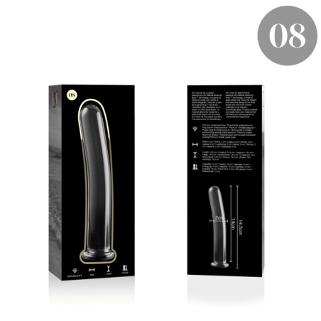 NEBULA SERIES BY IBIZA MODELO 8 DILDO CRISTAL TRANSPARENTE 145 CM O 2 CM