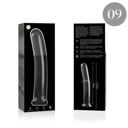 NEBULA SERIES BY IBIZA MODELO 9 DILDO CRISTAL TRANSPARENTE 155 CM O 25 CM