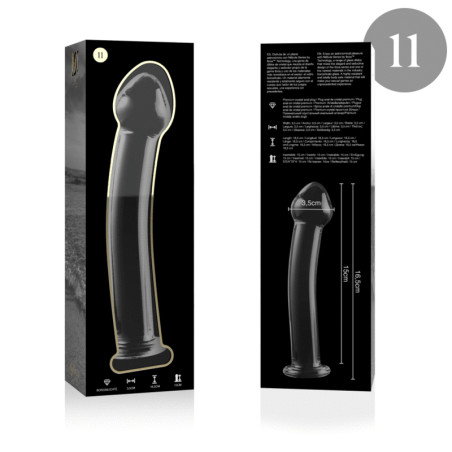 NEBULA SERIES BY IBIZA MODELO 11 DILDO CRISTAL TRANSPARENTE 16 CM O 3 CM