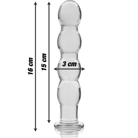 NEBULA SERIES BY IBIZA MODELO 10 DILDO CRISTAL TRANSPARENTE 165 CM O 35 CM