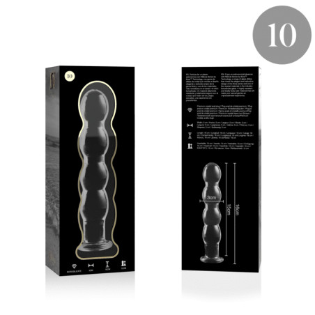 NEBULA SERIES BY IBIZA MODELO 10 DILDO CRISTAL TRANSPARENTE 165 CM O 35 CM