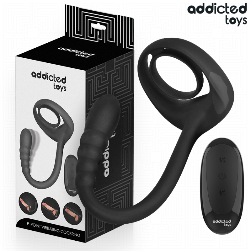 ADDICTED TOYS ANILLO PENE VIBRADOR PUNTOP CONTROL REMOTO