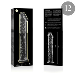 NEBULA SERIES BY IBIZA MODELO 12 DILDO CRISTAL TRANSPARENTE 17 CM O 35 CM
