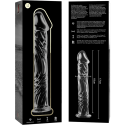 NEBULA SERIES BY IBIZA MODELO 12 DILDO CRISTAL TRANSPARENTE 17 CM O 35 CM