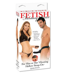 FETISH FANTASY SERIES ARNES HUECO VIBRADOR PARA EL Y ELLA NEGRO 14CM