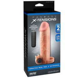 FANTASY X TENSIONS EXTENSION PARA EL PENE CON VIBRADOR REAL FEEL 2