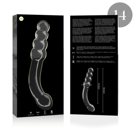 NEBULA SERIES BY IBIZA MODELO 14 DILDO CRISTAL TRANSPARENTE 185 CM O 3 CM