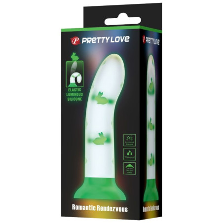 PRETTY LOVE MAGICAL NIGHTFALL DILDO SIN VIBRACION LUMINOSO VERDE