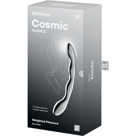 SATISFYER COSMIC CREST 2 DILDO ACERO INOXIDABLE DOBLE USO
