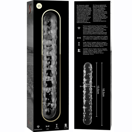 NEBULA SERIES BY IBIZA MODELO 15 DILDO CRISTAL TRANSPARENTE 185 CM O 3 CM