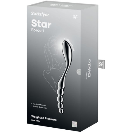 SATISFYER STAR FORCE 1 DILDO ACERO INOXIDABLE DOBLE USO
