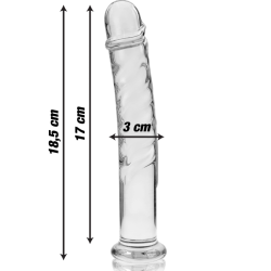 NEBULA SERIES BY IBIZA MODELO 16 DILDO CRISTAL TRANSPARENTE 185 CM O 3 CM