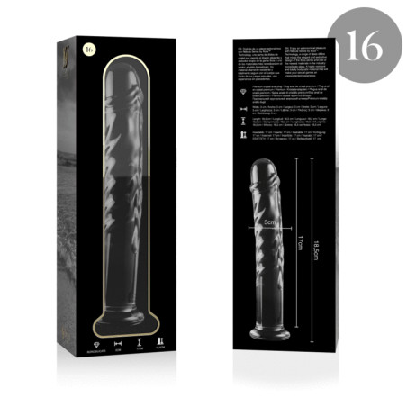NEBULA SERIES BY IBIZA MODELO 16 DILDO CRISTAL TRANSPARENTE 185 CM O 3 CM