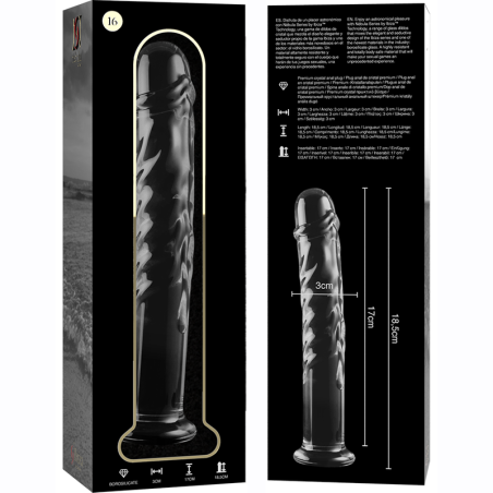 NEBULA SERIES BY IBIZA MODELO 16 DILDO CRISTAL TRANSPARENTE 185 CM O 3 CM