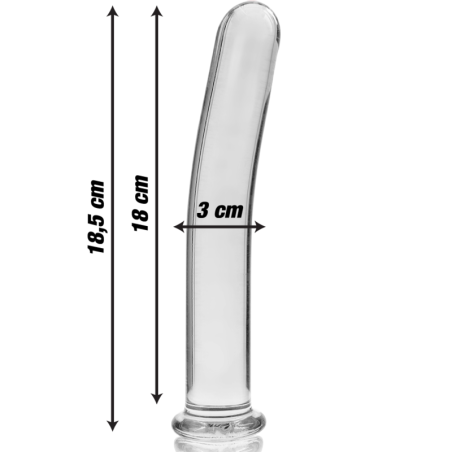NEBULA SERIES BY IBIZA MODELO 17 DILDO CRISTAL TRANSPARENTE 185 CM O 3 CM