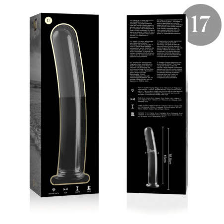 NEBULA SERIES BY IBIZA MODELO 17 DILDO CRISTAL TRANSPARENTE 185 CM O 3 CM
