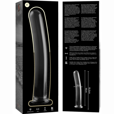 NEBULA SERIES BY IBIZA MODELO 17 DILDO CRISTAL TRANSPARENTE 185 CM O 3 CM