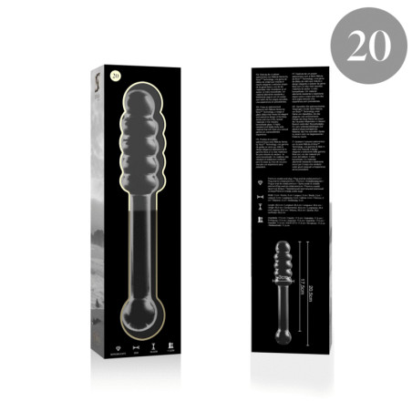 NEBULA SERIES BY IBIZA MODELO 20 DILDO CRISTAL TRANSPARENTE 205 CM O 3 CM