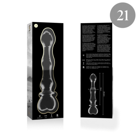 NEBULA SERIES BY IBIZA MODELO 21 DILDO CRISTAL TRANSPARENTE 205 CM O 35 CM