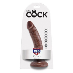 KING COCK 7 PENE COLOR CHOCOLATE 178 CM