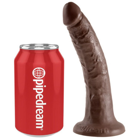 KING COCK 7 PENE COLOR CHOCOLATE 178 CM