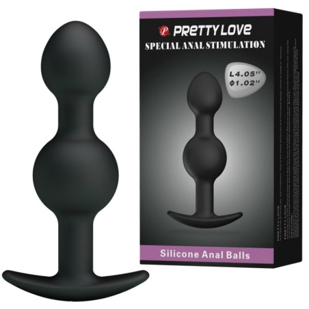 PRETTY LOVE BOLAS ANALES SILICONA ESTIMULACION ESPECIAL 103 CM NEGRO