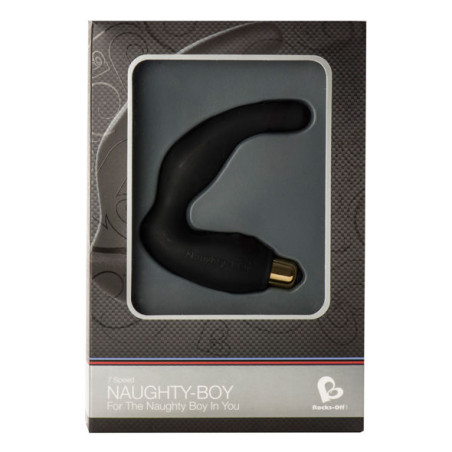 ROCKS OFF NAUGHTY BOY MASAJEADOR DEL PUNTO G MASCULINO 7 V NEGRO