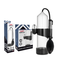 PUMP ADDICTED BOMBA ERECCION RX3 TRANSPARENTE CON VIBRADOR