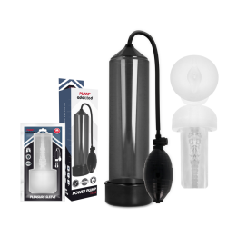 PUMP ADDICTED RX3 BOMBA ERECCION NEGRO CON MASTURBADOR