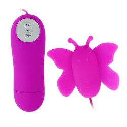 BAILE ESTIMULADOR DE CLITORIS MARIPOSA LOVE EGGS 12 VELOCIDADES LILA CONTROL REMOTO
