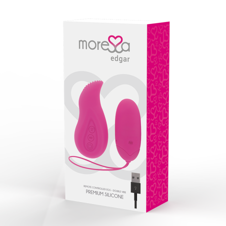 MORESSA EDGAR SET DUO HUEVO REMOTO Y MANDO CON VIBRACION INCORPORADA PREMIUM SILICONE CONTROL REMOTO