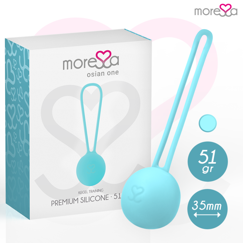 MORESSA OSIAN ONE ENTRENAMIENTO SUELO PELVICO 51gr PREMIUM SILICONA TURQUESA
