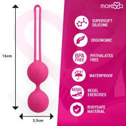 MORESSA OSIAN TWO ENTRENAMIENTO SUELO PELVICO 101gr PREMIUM SILICONA ROSA