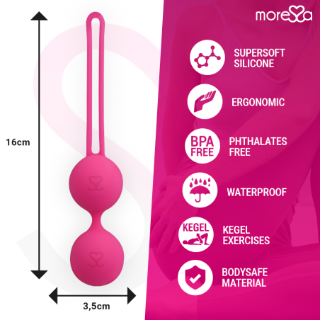 MORESSA OSIAN TWO ENTRENAMIENTO SUELO PELVICO 101gr PREMIUM SILICONA ROSA