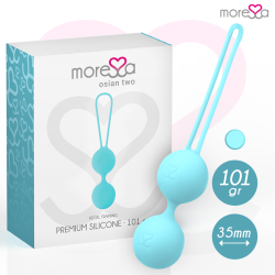 MORESSA OSIAN TWO ENTRENAMIENTO SUELO PELVICO 101gr PREMIUM SILICONA TURQUESA