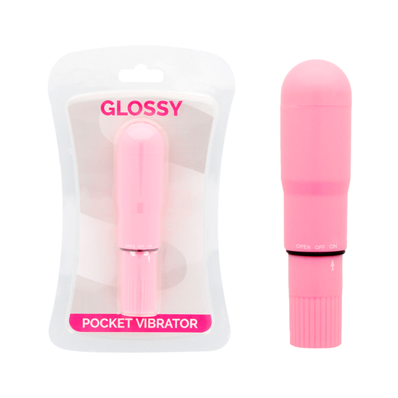 GLOSSY POCKET VIBRADOR ROSA