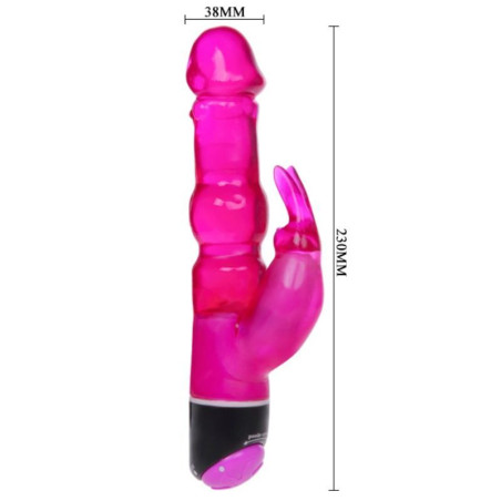BAILE WAVES OF PLEASURE FANTASY VIBRADOR CON RABBIT LILA 23 CM