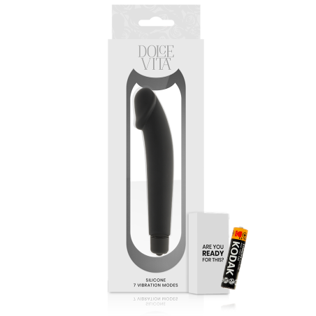 DOLCE VITA REALISTIC VIBRADOR SILICONA NEGRO
