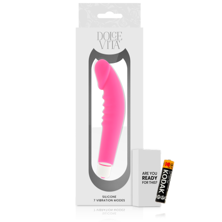 DOLCE VITA REALISTIC PLEASURE VIBRADOR SILICONA ROSA