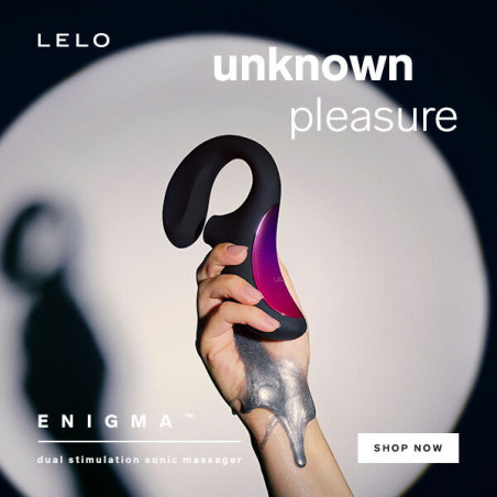 LELO ENIGMA DOBLE ESTIMULACION SUCCION MASAJEADOR MORADO